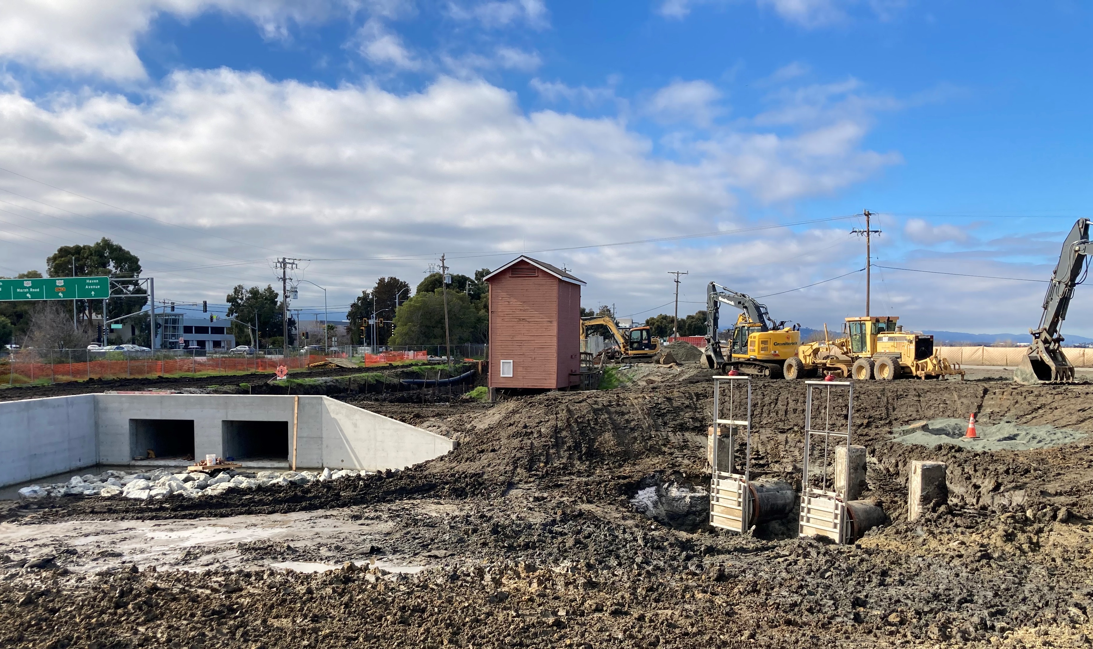 This complex of culverts at the Ravenswood Ponds will help ease flooding of nearby neighborhoods