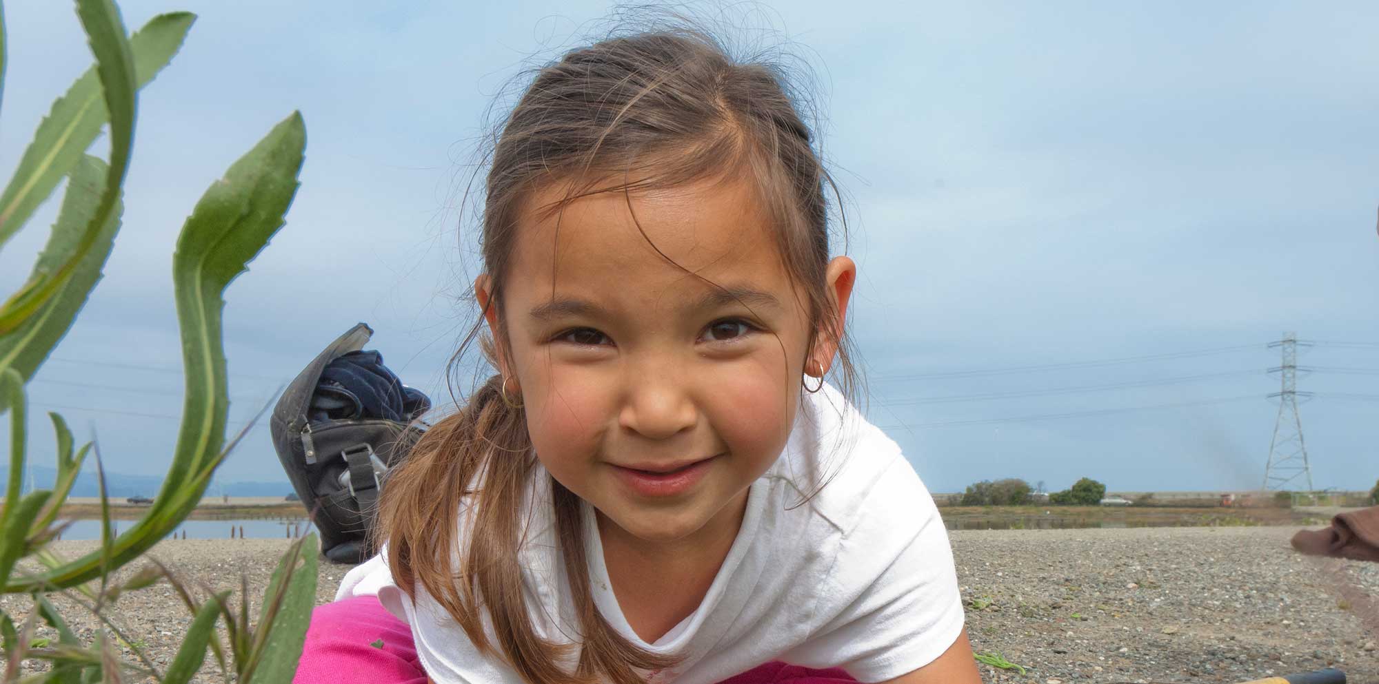 girl looking at camera