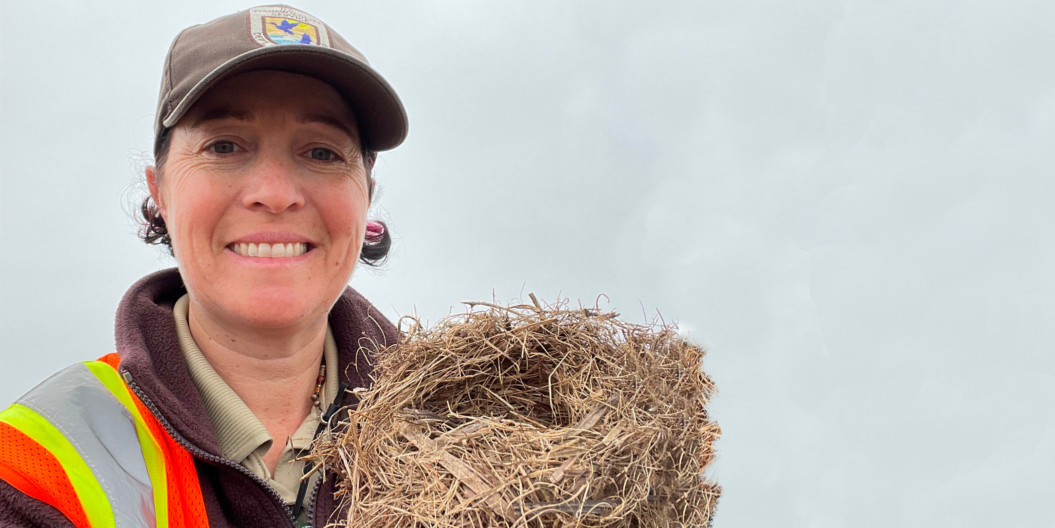 Rachel Tertes with nest.