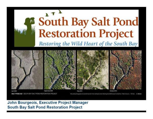 South Bay Salt Pond Restoration Project: How are We Doing and Where are We Going? - Title Slide