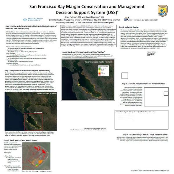 San Francisco Bay Margin Conservation and Management Decision Support System (DSS) - Poster Thumbnail