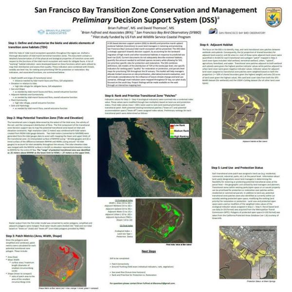 San Francisco Bay Transition Zone Conservation and Management Preliminary Decision Support System (DSS) 