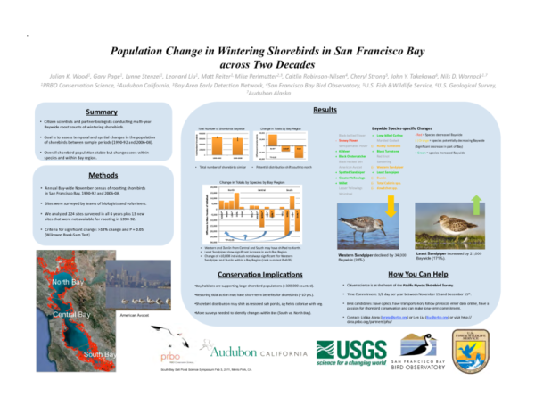Population Change in Wintering Shorebirds in San Francisco Bay  across Two Decades (Poster Thumbnail)