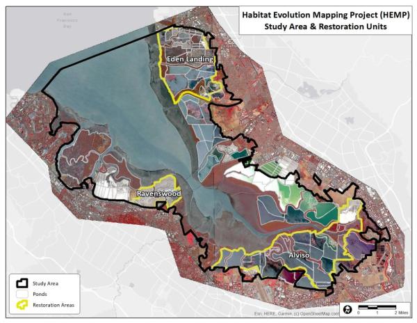 Map of HEMP2 study area restoration units. Credit: Brian Fulfrost & Associates