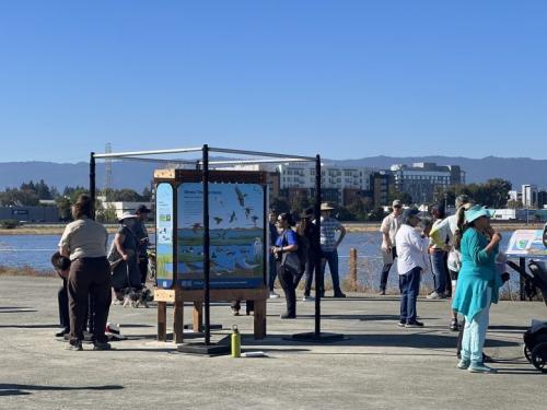 Celebrating the new trail. Credit: Eleanor Raab
