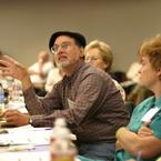 Arthur Feinstein, at that time representing Citizens Committee to Complete the Refuge, at an early Stakeholder Forum meeting. Credit: Rob Holt.