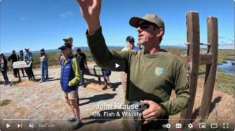 John Krause of CDFW leads tour of Eden Landing Ecological Reserve in Hayward